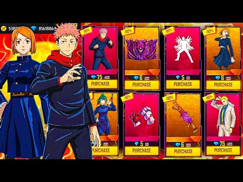 Buying 21000+ Diamonds, Jujutsu Kaisan Bundles, Max Evo Guns Skin & All Super Emote On Subscriber ID