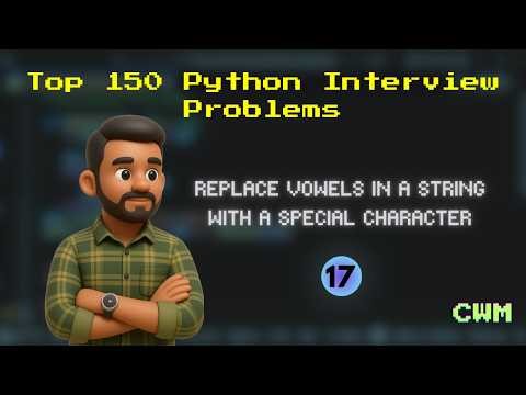 Replace vowels in a string with a special character🖥🐍 | Top 150 Python Interview Problems in Tamil