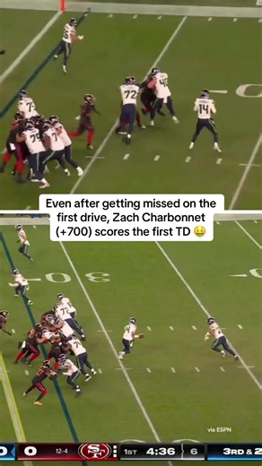 Zach Charbonnet Scores First TD in NFL Game