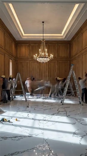 Luxury Villa Transformation Timelapse From Empty Room to Ultra Modern Elegant Reception Fast Constr