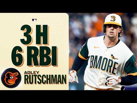 Adley Rutschman clubbed 2 homers and had 6 RBI as part of a 3-hit day in an Orioles blowout win!