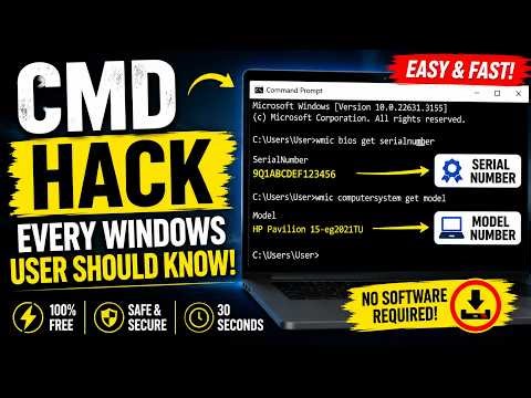 How to Find Laptop Serial Number & Model Using CMD (Windows Trick)