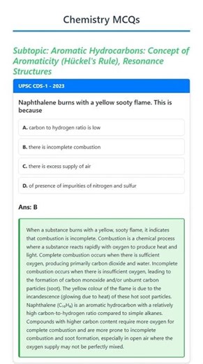 Aromatic Hydrocarbons: Concept of Aromaticity Hückel's Rule, Resonance Structures