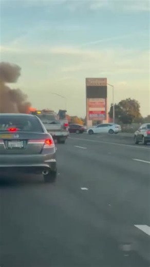 Tesla Big Rig Goes Up in Flames, Forcing Closure of Interstate