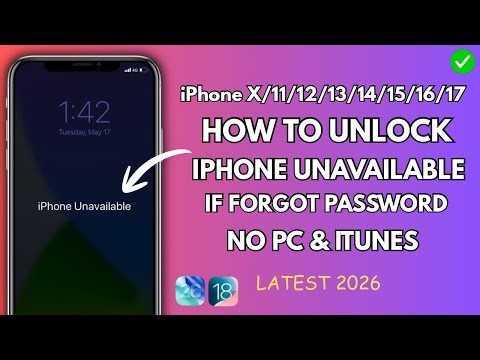 How to Unlock Unavailable iPhone if Forgot 4/6 Digit Passcode | X/11/12/13/14/15/16/17 All Series