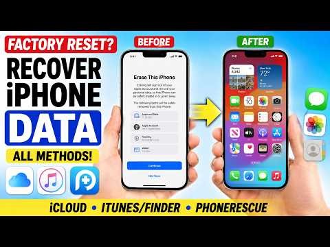 How to Recover Data After Factory Reset iPhone | With or Without iCloud Backup