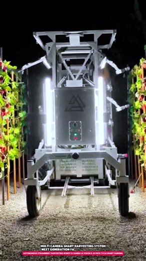 Autonomous Strawberry Harvesting Robot 8 Camera AI Vision 0.5s Pick Cycle Smart Farming Automation