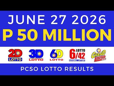 Lotto Result Today 9PM June 27 2026 PCSO