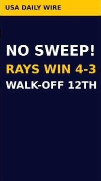 NO SWEEP! Rays Walk Off Brewers 4-3 in 12th — Game 4 Shocker! #Shorts