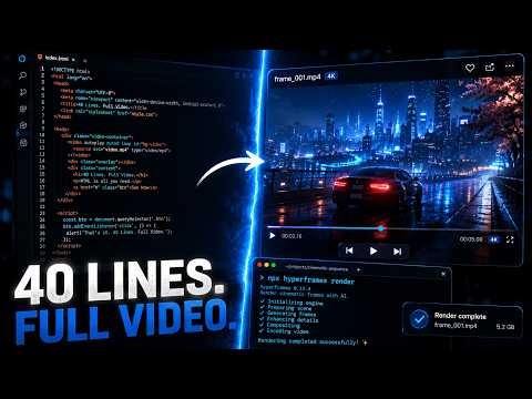 How I replaced Premiere Pro with a FREE AI Video Generator (Hyperframes Method)