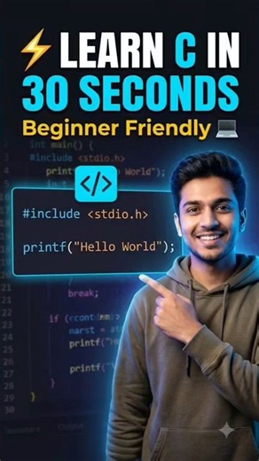 C Programming for Beginners: Learn the Basics in 30 Seconds #shorts #aicoding #viral #usa #trending