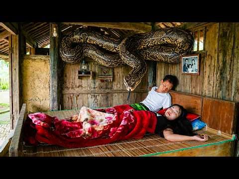 72 Hours Survival: Giant Albino Python Strikes Sleeping Girl in Abandoned Rural House - NO ESCAPE !