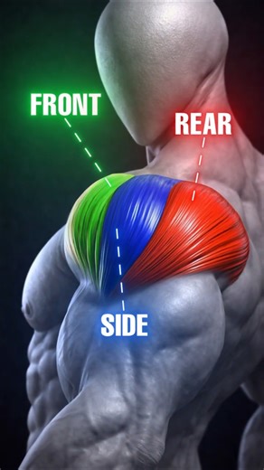 Grow your shoulders by training all three angles. 🏋️‍♂️🔥