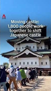 Moving castle: 1,800 people work together to shift Japanese castle