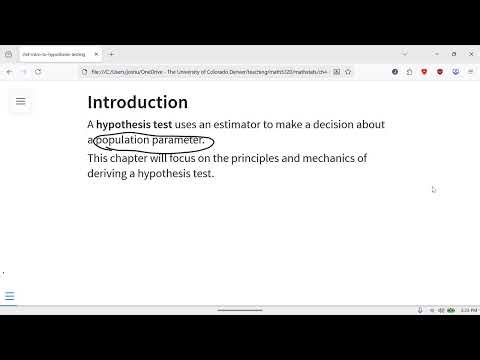 Introduction to hypothesis testing