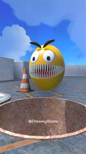 Pacman vs ball ❤️😵‍💫😃😊 #pacman #shorts