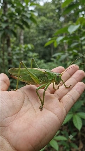 الجراد الأمريكي - American Bird Grasshopper - Schistocerca americana 🦗🌿#ai #shorts #Grasshopper