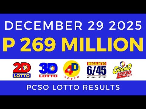 Lotto Result Today 9pm December 29 2025 PCSO