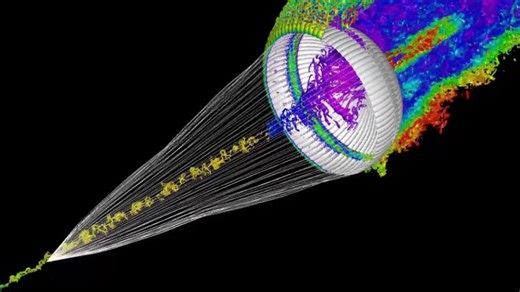 Supersonic Parachute Inflation for Atmospheric Entry - NASA Supercomputing simulation | Stephanie Soquet
