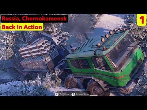 RUSSIAN FEDERATION, CHERNOKAMENSK - Back In Action (1) - SnowRunner Play Through Part 688