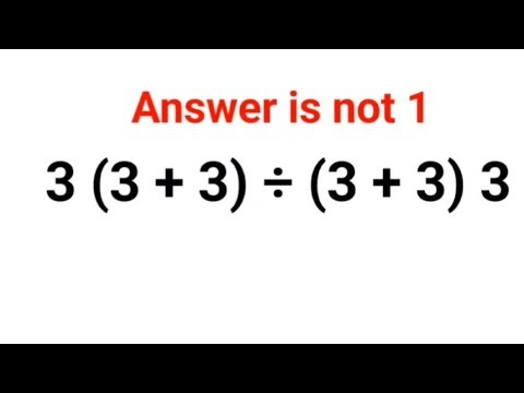 3(3+3)÷(3+3)3 The answer is not 1. Many got it wrong! Ukraine Math Test #math #percentages #ukraine