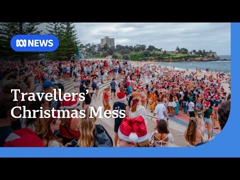 Expats, backpackers swarm Coogee Beach for Christmas Day party | ABC NEWS