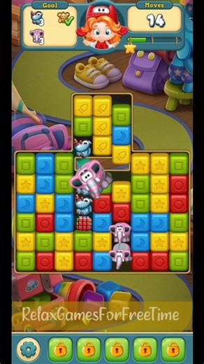 Toy Blast - Level 8 gameplay cute blast block brick popping color pair match matching puzzle game