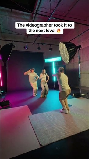 The videographer became part of the performance 🤯🔥