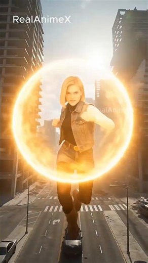 Android 17 vs Android 18 – City Gets DESTROYED in Seconds #dragonball #liveaction #goku