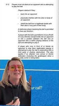 Shootout Obstruction in Field Hockey: How to Get Rule 9.12 Right