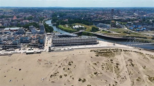 Exploring Dunkirk's WWII shores through a scenic drone perspective