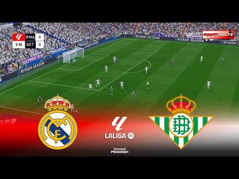 🔴Real Madrid vs Real Betis - La Liga 2025/26 Match | Pes 21 Gameplay