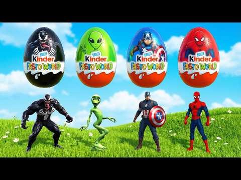 Wrong Heads Superheroes Dance | Green Alien vs Spider Hero & Venom Funny Animation