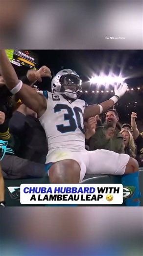 Chuba Hubbard went leaping in enemy territory 🤣