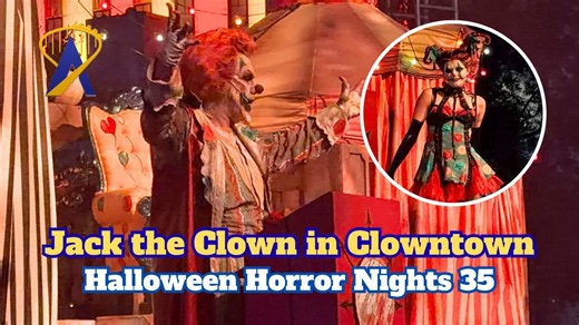 Jack the Clown addresses downtown Clowntown at Halloween Horror Nights 35