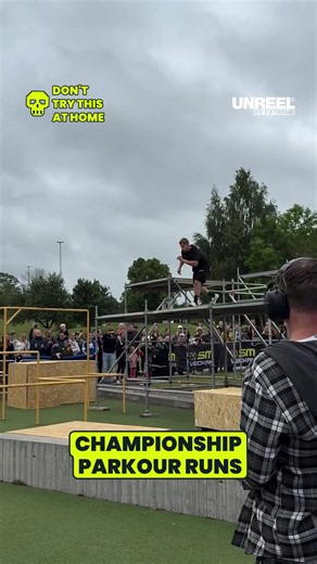 Elis Torhall’s triple backflip parkour speed run | World Cup Coimbra 2024