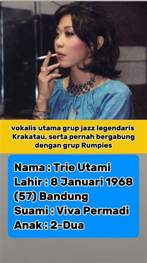 Trie utami !! vokalis utama grup jazz legendaris Krakatau pernah bergabung dengan grup Rumpies