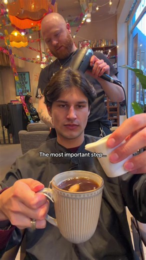 Step 1. A good hair cut! Ask for a medium-length, layered scissor cut with texture and a swept-back middle part! Step 2. Styling gel and hair products!