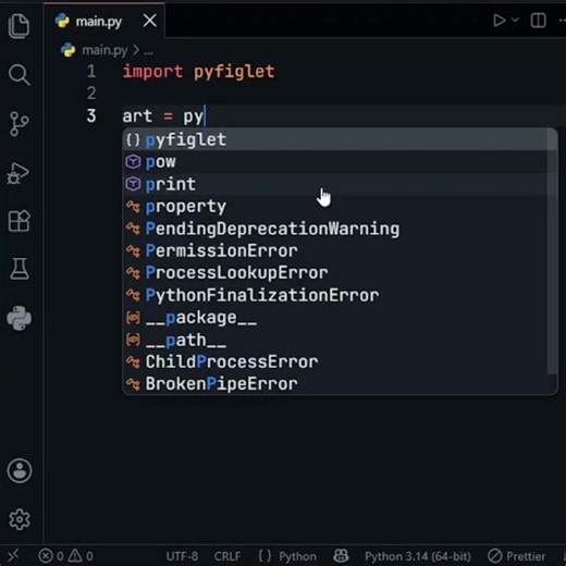 Create ASCII Art with Python in Just 3 Lines | PyFiglet Tutorial
