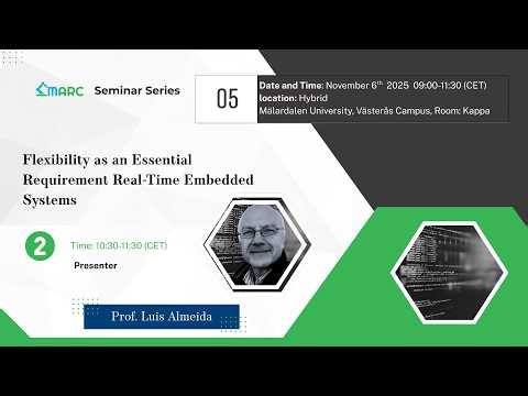 MARC Seminar Series 05-2:Flexibility as an Essential Requirement Real-Time Embedded Systems