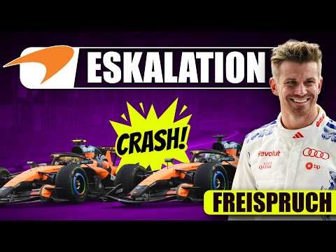 McLaren-Crash eskaliert! Stella sauer auf Norris & Piastri | Hülkenberg-Freispruch um 3 Uhr nachts!