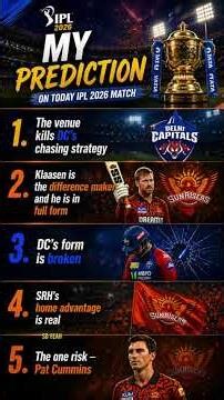 Machine learning model Ipl prediction model build in Local Computer- SRH vs DC