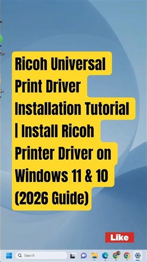 Ricoh Universal Print Driver Installation Tutorial |Install Ricoh Printer Driver on Windows 11 & 10