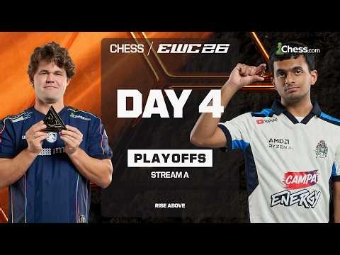 EWC 2026 - CHESS - Magnus Kicks-Off Title Defense vs. Nihal In Quarterfinals! Playoffs Stage