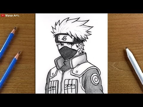 How to Draw Kakashi Hatake step by step | Naruto Drawing Tutorial | Easy Anime Pencil Sketch
