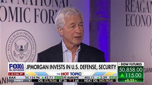 NEW: JPMorgan Chase CEO Jamie Dimon delivers a powerful tribute to American exceptionalism on @MorningsMaria:“America is still the beacon of light, and the hill is still the arsenal of democracy, the bastion of freedom.”“I’m quite patriotic in that, and that this country provides safety to the whole world.”“We have the strongest military in the world, underpinned by the strongest economy in the world.”@MariaBartiromo