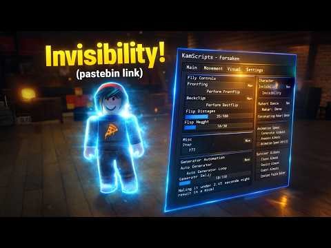 Forsaken Script Pastebin! | Op Invisibility, Auto Generator, Fast Generator, Aimbot AND MORE!!