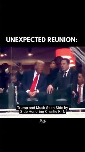 President Donald Trump Reunites with Elon Musk at Charlie Kirk Memoria