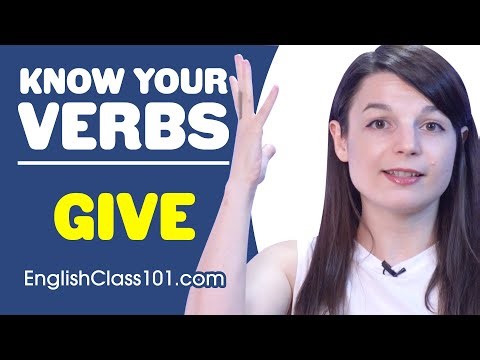 GIVE - Basic Verbs - Learn English Grammar