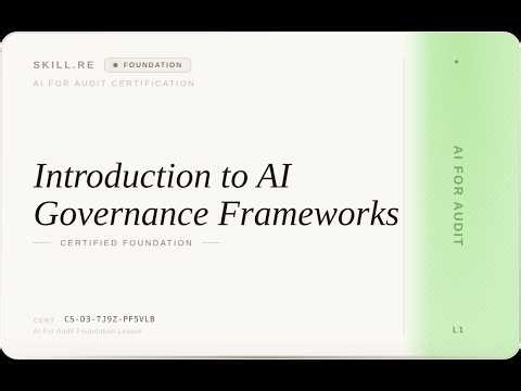 AI for Audit: Introduction to AI Governance Frameworks